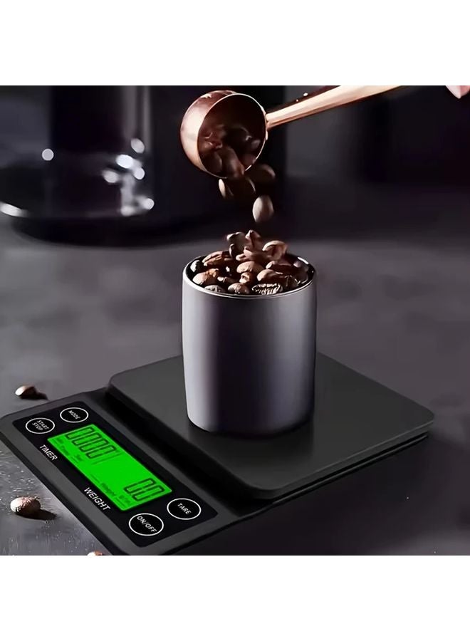 ميزان قهوة رقمي أحمر مؤقت بشاشة LCD مضاءة وضع دقيق وزن تلقائي إيقاف تلقائي محمول - Image 4